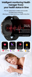 LAXASFIT New Bluetooth Call Smart Watch for Men 2.01" HD Curved Screen Sports Watch Health Monitor Smart Watch for Android iOS
