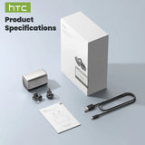 HTC NE67 Wireless Earbuds Bluetooth TWS Headphones ENC Noise Cancelling HiFi Stereo Sports Earphones for IOS Android