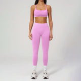2PCS Yoga Suit Women Tracksuit Sports Bra High Waist Leggings Outfit Gym Set Fitness Athletic Wear Workout Clothes Sportswear