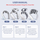TENS Pulse Neck Massage Household Cervical Spine Massager Wireless Smart Sholder Cervical Massager Heating Muscle Punch Beating
