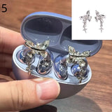 1Pairs Headphone Diameter Buckle Zircon Decorative Headphone Decoration Clip Removable Easy To Install Earbud Accessories