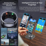 New R11 Smart Ring Men Women LED Display Screen Heart Rate Blood Oxygen Monitoring Waterproof Multi Sports Modes Smartrings