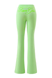 Gia Slim-Fit Letter Print Topstitching Design Hooded Zip-Up Jacket and Pants Set