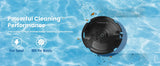 INSE Y10 Cordless Robotic Pool Cleaner,90 Mins Runtime,Self-Parking, for Above/Inground Pools Up to 65ft/1100 Sq.Ft (Black))