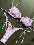 Sexy Ruffle Frilled Micro Thong Bikini 2025 Women Swimwear Female Swimsuit Two-pieces Bikini set String Bather Bathing Suit Swim