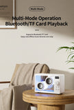Mini Transparent Bluetooth Speaker Wireless Powerful Bass Music Box Soundbar with Colorful Atmosphere Light Support TF Card Play