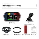P17 HUD OBD2 GPS On-board Computer Car Electronics Accessories Head Up Display Vehicle Speed Voltage With Overspeed Alarm Gauge