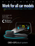 C1 Navigation Projection For HUD OBD2 GPS Bluetooth-compatible Auto Head Up Display Overspeed RPM Voltage Warning Car Parts