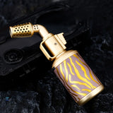 JOBON Creative Shape Cigar Lighter Blow Torch Windproof Locking Blue Flame Rotor Design  UV Transfer Printing Craft Gifts