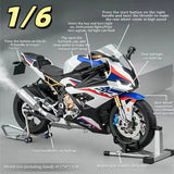 Remote start 1:6 For BMW S1000RR alloy die-casting motorcycle model sound light dynamic collection hobbies birthday Gift boys