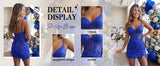 Hdsmfos Lace Applique Sequin Homecoming Dresses for Teens Girls Sweet 16 Short Sparkly Bodycon Prom Cocktail Gown
