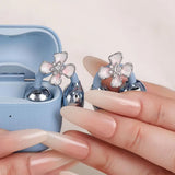 New Elegant Flower Shaped Headphone Rhinestones Buckles Clip On Attachment For FreeClip 1 2 Zircons Embellishment