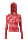 new shoulder letter printed open thread design slim fit hooded zipper short jacket shorts set