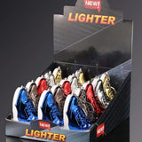 Innovative Personalized Basketball Shoe Keychain Lighter, Stylish Inflatable Windproof Jet Lighter Bag Hanging Ornament for Men