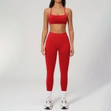 2PCS Yoga Suit Women Tracksuit Sports Bra High Waist Leggings Outfit Gym Set Fitness Athletic Wear Workout Clothes Sportswear