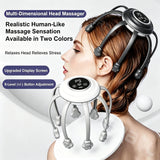 Cordless Electric Scalp Massager,360 Degree Head Massager with 8 Finger Tips, Deep Relaxing and Stress Relief Head Massager