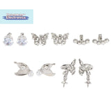 【1Pair Butterfly Rhinestone Decor For Clip On Earbuds Open Ear Accessories Removeable DIY Earphone Decoration】