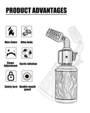 JOBON Creative Shape Cigar Lighter Blow Torch Windproof Locking Blue Flame Rotor Design  UV Transfer Printing Craft Gifts