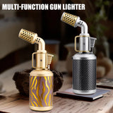 JOBON Creative Shape Cigar Lighter Blow Torch Windproof Locking Blue Flame Rotor Design  UV Transfer Printing Craft Gifts