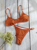 Miyouj Push Up Swimwear High Cut Bikinis Sexy Two Piece Suits Solid Bikini Set New Swimsuits String Bathsuit 2026 Swimsuit