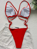 Sexy Extreme Mini Micro String Women Swimwear One Piece Swimsuit Female Cross Backless Monokini High Cut Bathing Suit Swim Lady