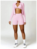 New Running Elasticity Yoga Jacket Zipper Slimming Top Coat Women's Sports Jacket Gym Workout Sports Long Sleeves Women Tights