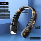 Mini Hanging Neck Fan Portable Bladeless Neck Fan Air Cooler Digital Display Rechargeable Air Conditioner Neck Ventilator