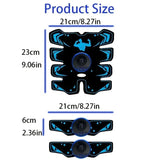New USB Rechargeable EMS Muscle Stimulator ABS Arm 3 IN 1 Trainer Smart Wireless Fitness Abdominal Training Electric Body Slim