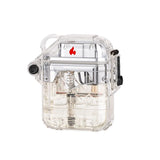 New Creative Transparent Body LED Colored Light Lighter Windproof Waterproof Cool Flashlight Jet Lighter Smoking Accessories