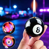 Trendy Billiards Gyro Butane Lighter, Press‑Ignition Keychain Pendant for Outdoor Smoking Use  lighters smoking