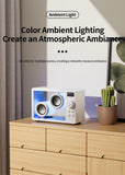 Mini Transparent Bluetooth Speaker Wireless Powerful Bass Music Box Soundbar with Colorful Atmosphere Light Support TF Card Play