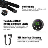 EMS Muscle Stimulator Toner Abdominal Toning Belt Body Slimming Massager Belly Waist Back Arm Leg Fitness Massage USB Recharge