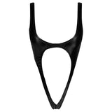 S- XL PU Faux Leather Sexy Extreme Micro Thong Women Swimwear One Piece Swimsuit Female Bather Bathing Suit Swim Monokini K1985C