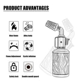 JOBON Creative Shape Cigar Lighter Blow Torch Windproof Locking Blue Flame Rotor Design  UV Transfer Printing Craft Gifts