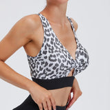 Cloud Hide SEXY Leopard Yoga Set Women Sports Wear Gym Tracksuit Clothes Workout Leggings Crop Top Bra Fitness Suit Sportswear