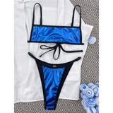 XS - L PU Faux Leather High Leg Cut Bikini Women Swimwear Female Swimsuit Two-Pieces Bikini Set Bather Bathing Suit Swim V5796