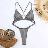 2025 Plaid Extreme Mini Micro Thong Bikini Female Swimsuit Women Swimwear One-pieces Bikini set Bather Bathing Suit Swim Wear