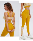 Cloud Hide SEXY Leopard Yoga Set Women Sports Wear Gym Tracksuit Clothes Workout Leggings Crop Top Bra Fitness Suit Sportswear