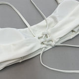 Lace Up Brazilian High Cut Leg Bikini Female Swimsuit Two-Pieces Bikini Set Women Swimwear Padded Bathing Suit Bather Swim V6654