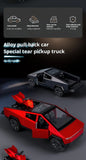 1:36 Cybertruck Toys Off Road Vehicle Die Cast Model Car Beach Motorcycle Hobby Collectible Birthday Gift For Boy