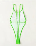 Sexy Extreme Mini Micro String Women Swimwear One Piece Swimsuit Female Cross Backless Monokini High Cut Bathing Suit Swim Lady