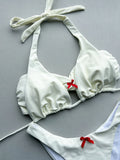 2026 New Sexy Three Pieces Bikini Sets Swimsuit For Women Halter Strappy Swimwear Female Brazilian Bathing Suit Summer Beachwear