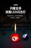 2026 Creative Billiards Flash Butane Gas Lighter Outdoor Key Pendant Gyro Pressing Ignition Cool Lighters Smoking Accessories