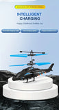 2-way remote control airplane infrared induction helicopter LED lights drone USB charging fighter model boy toy