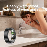 All Size（6-14） Smart Ring for Women Men Healthy Heart Rater Blood pressure Monitor Waterproof Take Photo Control Smartring Sport