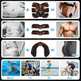 USB Rechargeable Wireless Fat-Burning Belt EMS Ab Trainer & Rechargeable Muscle Stimulator for Six-Pack Abs, Home Gym Fitness
