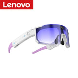 Lenovo AI Smart Glasses ChatGPT 8K Camera 2400W Anti-shake Cycling Video&Photo Sport Sunglasses DualMic 32GB Windproof Goggles