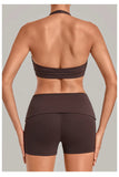 Halter Yoga Bra Women's Backless Sports Fitness Underwear Breathable Runnings Push Up Crop Top Female Yoga Workout Underwear