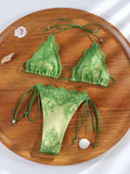 ZRTAK Sexy Lace Bordered Bikini Micro Thongs Bathing Suit Swimsuit Women Biquini Bandage Beachwear Swimwear 2 Piece Bikini Sets