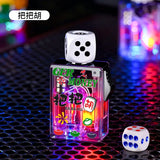 Rotating Dice Mahjong Stereoscopic Design Windproof Red Flame Butane Gas Lighter Pull down Ignition Outdoor Fun Lighters